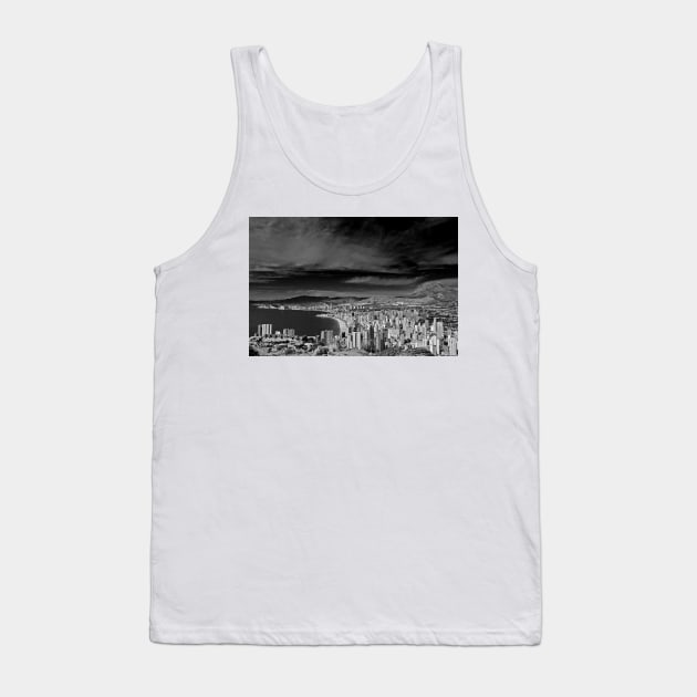 Benidorm Skyline Cityscape Costa Blanca Spain Tank Top by AndyEvansPhotos